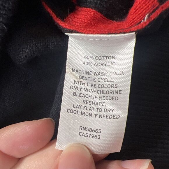 The Rail men's red black buffalo plaid long sleeve‎ pullover sweater Size Medium - Picture 7 of 7